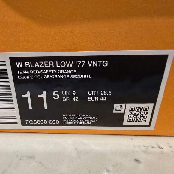 Nike Blazer Low '77 VNTG Trainers Shoes Red/Burgundy/Orange Mens Size 10 NEW - Picture 9 of 9